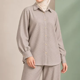 شومیز مانتو دیپلمات وارداتی کد 5041 (نسکافه ای)