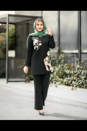مانتو مجلسی گلدوزی ابریشم