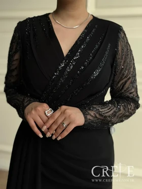 ماکسی کرپ کنزو چپ و راستی پولک