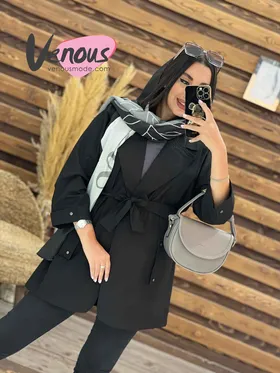 مانتو لینن جیب پرچی