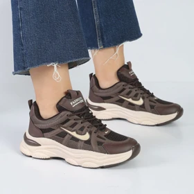 کفش و کتانی زنانه و دخترانه مدل نایک NIKE رنگ قهوه ای کد M1109