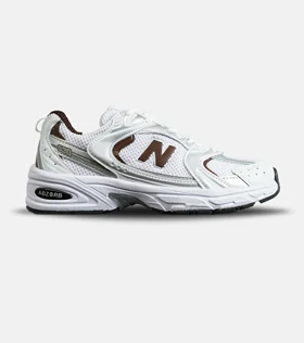 کفش کتانی مردانه و زنانه سفید قهوه ای NEW BALANCE 530 مدل 8118