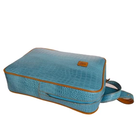 کوله چرم مدل ریتم آبی