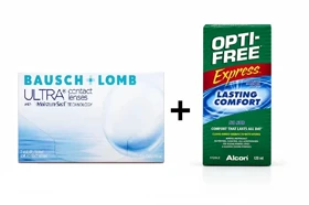 لنز طبی فصلی بوش اند لومب Bausch & Lomb Ultra محلول لنز اپتی فری Opti Free 120 ML
