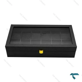 جعبه ساعت چرمی 12 تایی مشکی Watches-Box-12-7819-U