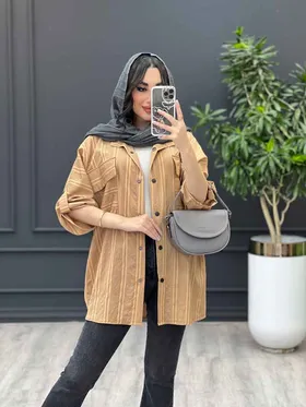 مانتو پانچ راه راه دو خط