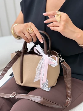 کیف زنانه چرمی گلال (نسکافه ای)