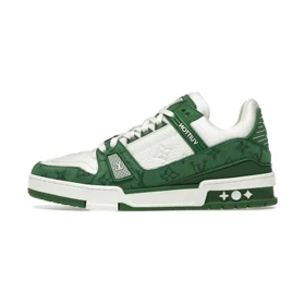 لویی ویتون ترینر سفید سبز Louis Vuitton Trainer White Green