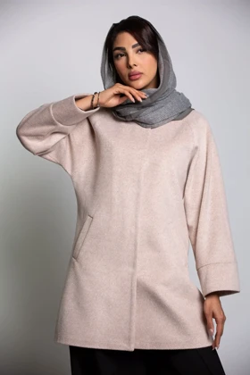 پالتو زنانه فوتر کجراه تک دکمه فانتزی