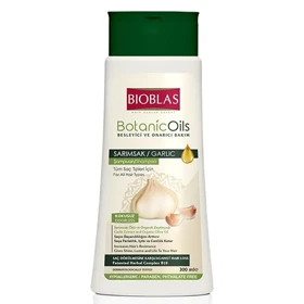 شامپو مناسب انواع مو ضد ریزش عصاره سیر بیوبلاس مدل Garlic حجم 360 میلی‌لیتر