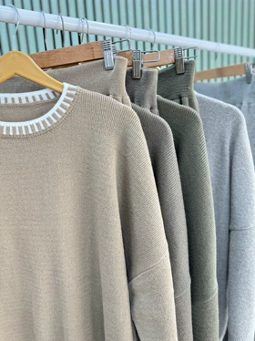 ست بافت مانتو شلوار