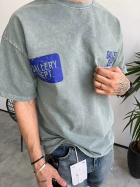 تیشرت سنگشور باکسی. GALLERY dept رنگ سبز