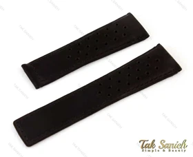 بند ساعت مچی تگ هویر جیر مشکی Tag-Strap-3612-G