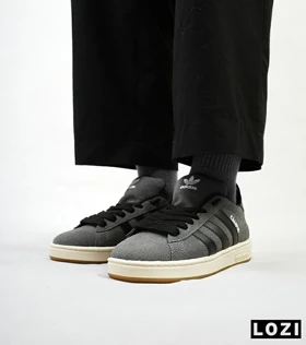 کفش کتانی مردانه طوسی مشکی ADIDAS Campus