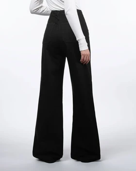 شلوار جین بگ زنانه مشکی 3101393