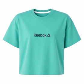 کراپ آستین کوتاه طرح Reebok (سبز روشن)