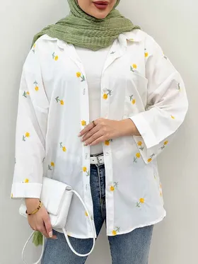 شومیز گل‌دار بنفشه