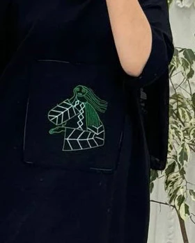 پیراهن رخ لینن گلدوزی 4003