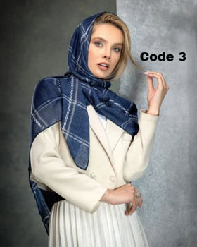 روسری نخ گارزا ژاکارد دست دوز 3505