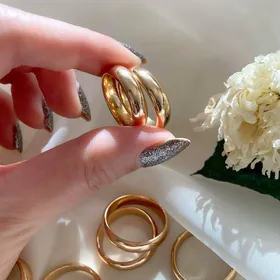 حلقه ساده طلایی برند ژوپینگ