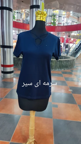 تیشرت زنانه یقه بندی کد5483