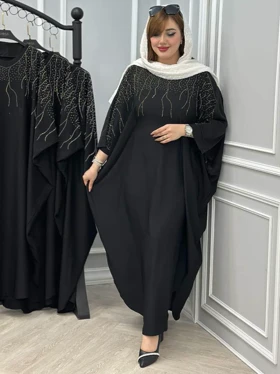 مانتو عبایی نگین آبشاری