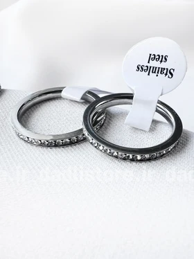 رینگ استیل نگین‌دار