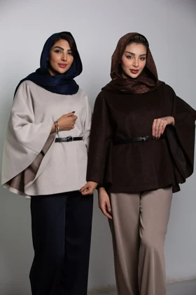 پالتو پانچ موهر کمربنددار