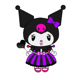 استیکر پارچه و لباس پاد آفرین مدل کارتونی کورومی Kuromi جذاب کد 971