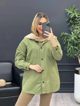 مانتو جلو دکمه دو جیب