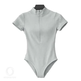 بادی آستین کوتاه زنانه مدل SIMLESS (طوسی)