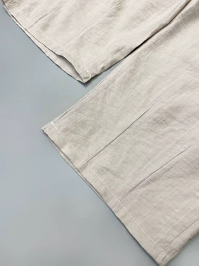 ست شومیز و شلوارک تک‌رنگ کد 3765