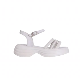 صندل زنانه بندی مدل نیشا-سفید 6798