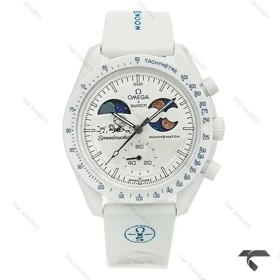 ساعت امگا سواچ مون واچ من همه رو شکست میدم... سفید Swatch-10201-U