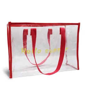 کیف استخری شفاف ضد آب طرح Hello Summer کد 15121