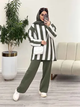 ست بافت راه راه مهناز