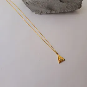 گردنبند پلاک چشم نظر مثلثی