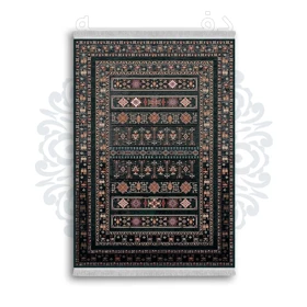 *جدید* فرشینه از جنس پارچه شانل مخمل ترک طرح فانتزی برند دفه کد 828