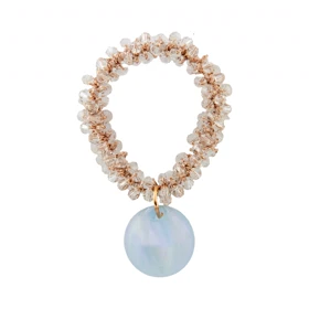 کش مو دخترانه مدل مروارید دار (آبی)