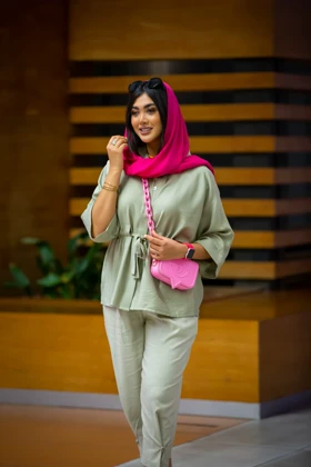 مانتو بابوس پیراهنی کمر گت