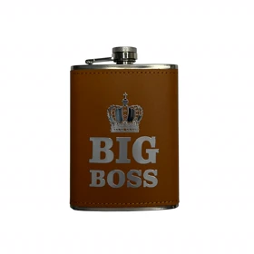 قمقمه جیبی یا هیپ فلاسک چرمی مدل Big boss