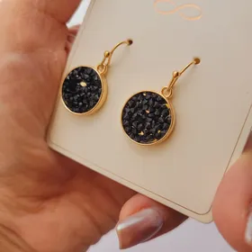 گوشواره آویز جدید سنگ مشکی