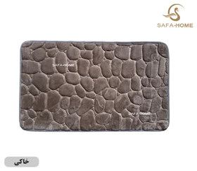 پادری مخمل طرح سنگ 45*75 سانتی متر (خاکی)