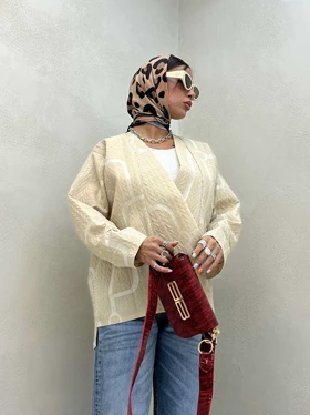 مانتو آستین نواردار