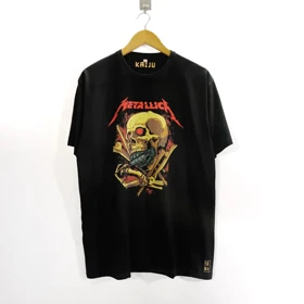 تیشرت متالیکا Black Printed Tee Wearables De Barn کد 166303