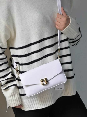 کیف دوشی زنانه بنو مدل باران کد BENO 4966 (سفید)