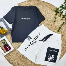 ست کراپ و شلوارک زنانه GIVENCHY