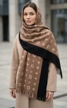 قیمت و خرید شال بافت LV زنانه مدل مونوگرام جدید