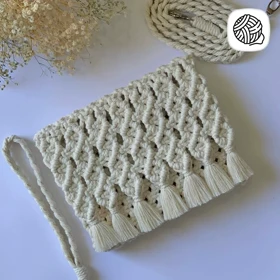 کیف مکرومه بافی زنانه مدل نیهان