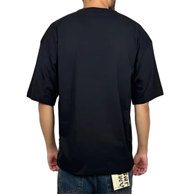 تیشرت آستین کوتاه مردانه مشکی طرح دار